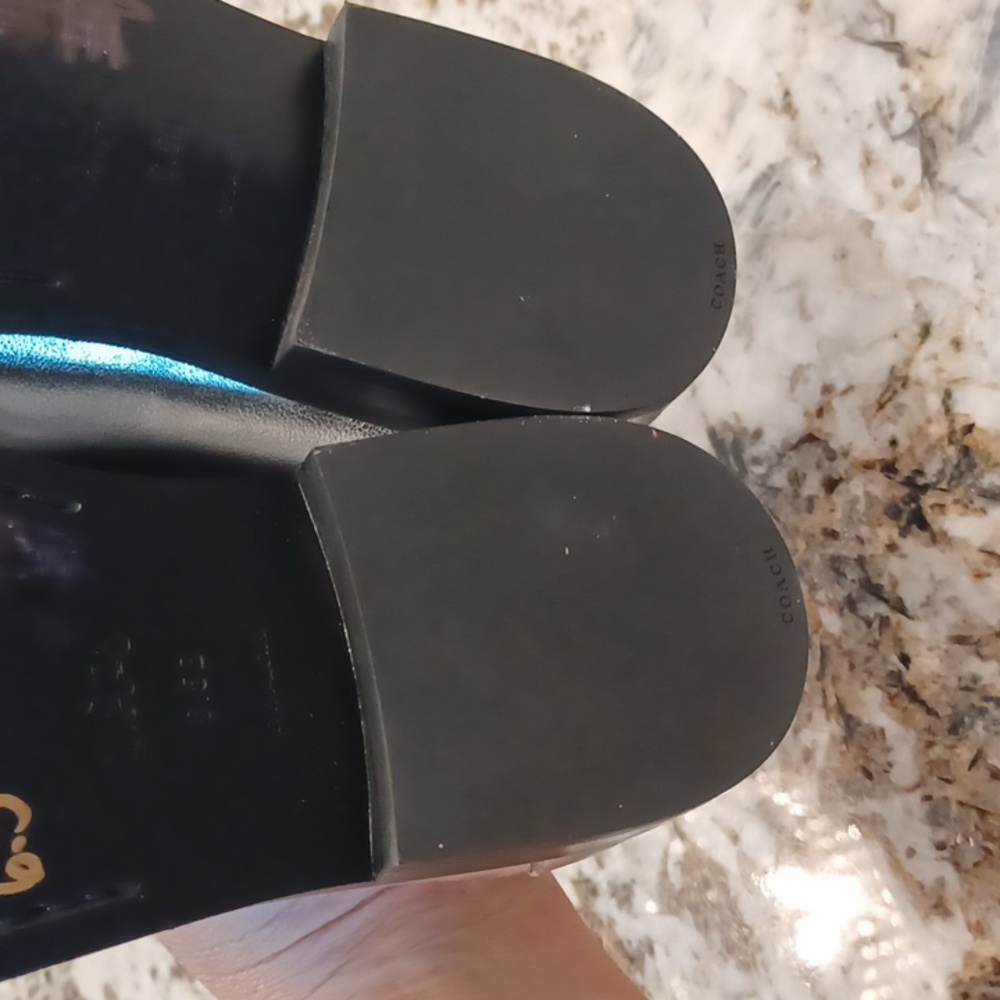 NEW Coach Jolene Silver Metallic Leather Slip On Loafer Size 6.5B - Picture 16 of 16